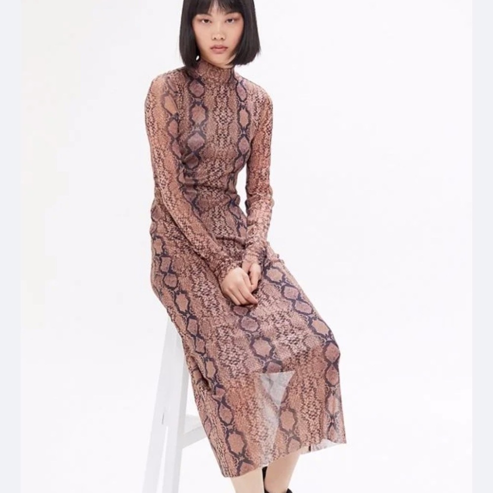 Urban Outfitters Siren Snakeskin Mesh Dress